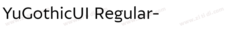 YuGothicUI Regular字体转换
